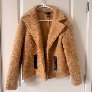 Women Tan and black Coat  L NYCC